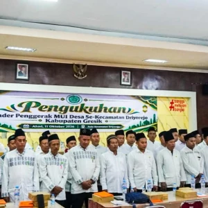 Tantangan Dakwah Kota Wali Semakin Kompleks, KP MUI Desa Se-Driyorejo Resmi Dikukuhkan