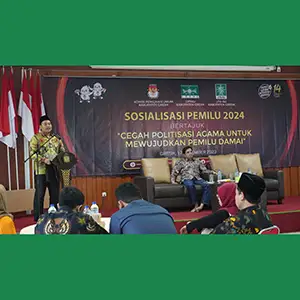 Gandeng LPTNU dan LTN-NU, KPU Gresik Sosialisasikan Pemilu Damai Tanpa Politisasi Agama