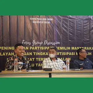 Upaya Tingkatkan Pertisipasi Pemilih, KPU Gresik Adakan FGD di Kecamatan Gresik