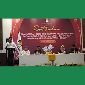 Pastikan Penyelenggara Pemilu Adhoc Sehat, KPU Gresik Lakukan Skrining Riwayat Kesehatan