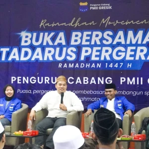 Ramadhan Movement PMII Gresik di Kantor MUI, Makmun: Kader Harus Tuntas dalam Kesalehan Personal, Sosial, dan Publik